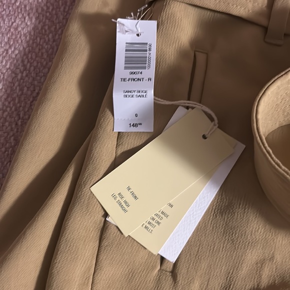 Wilfred tie front dress pants size 0 Sandy beige - BRAND NEW WITH TAGS - Picture 6 of 7
